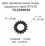 Диск опоры промежуточной МТЗ (зубья наруж./толщ-1,5мм) (11шт.) (